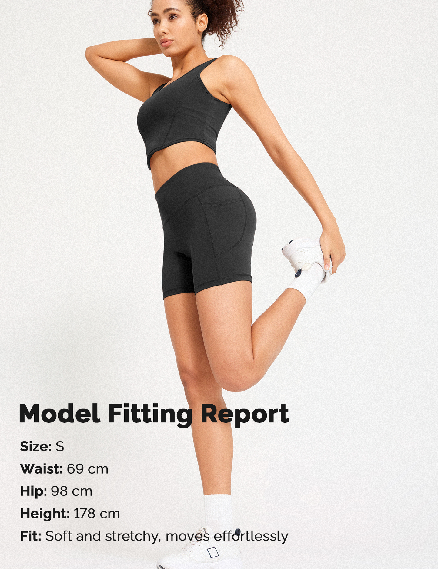Yogaration 6'' High-Waisted Women’s Seamless Yoga Shorts with 2 Side Pockets for Casual Wear