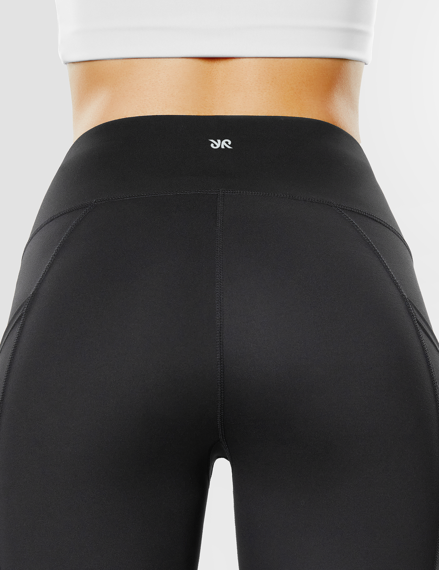 YR Leggings for Women, Yoga Pants with Deep Side Pockets, High Waisted, Black