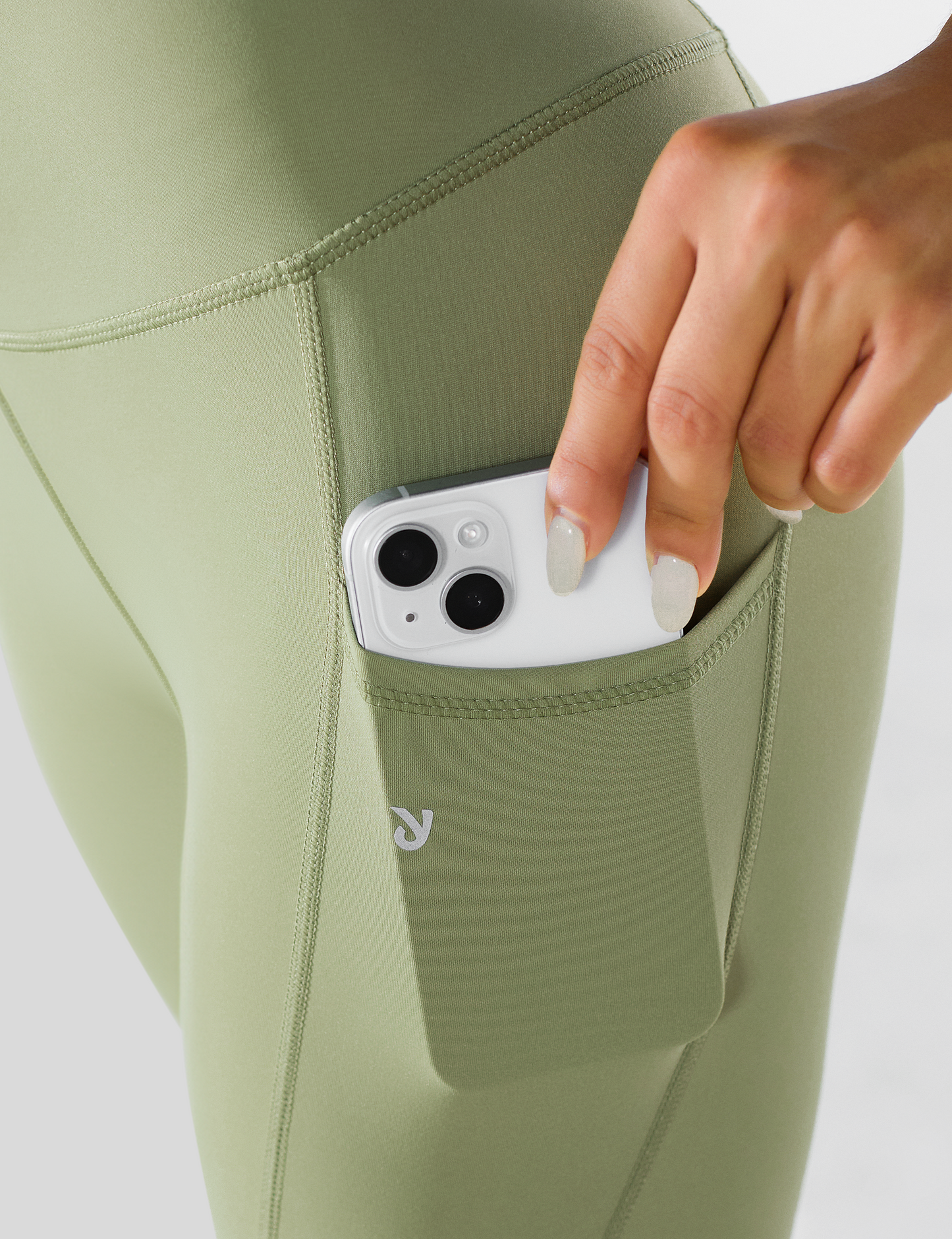 YR Yoga Workout Leggings for Women with Pockets, High-Waisted Compression Gym Leggings, Green