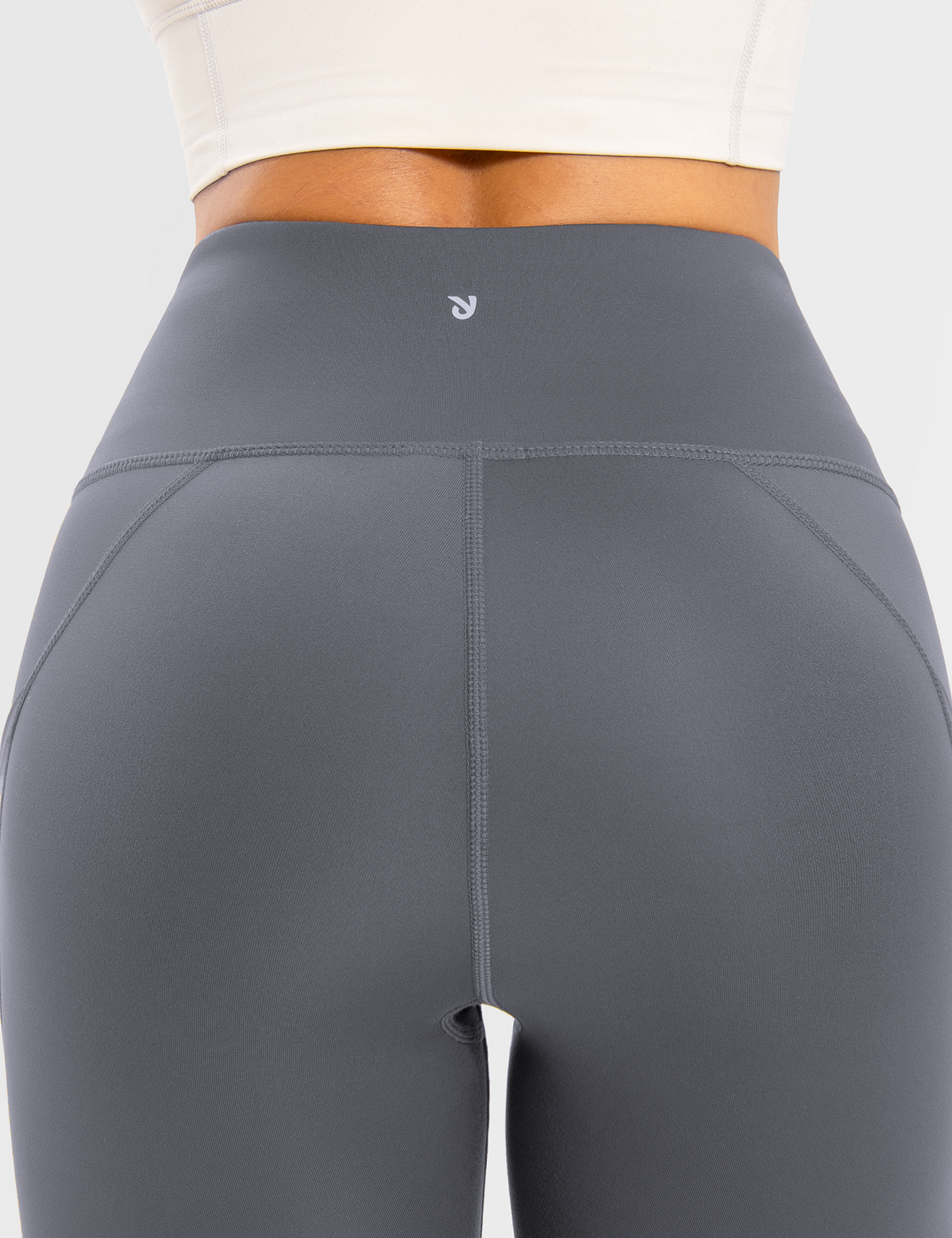 YR Leggings for Women, Yoga Pants with Deep Side Pockets, High Waisted, Grey
