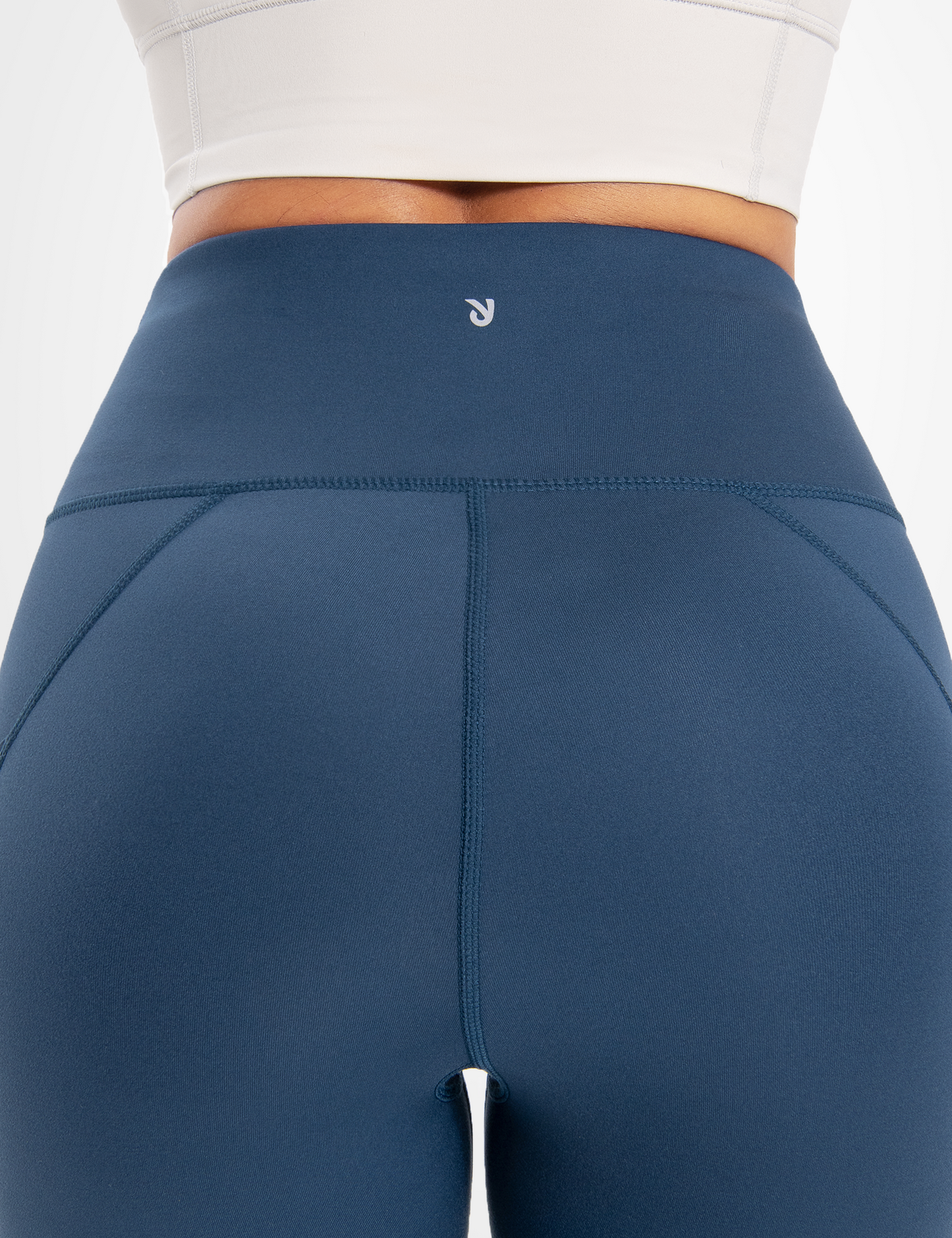 YR Leggings for Women, Yoga Pants with Deep Side Pockets, High Waisted, Majolica Blue